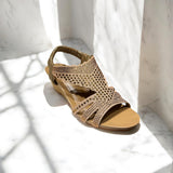 Rhinestone Wedge Heel Sandal