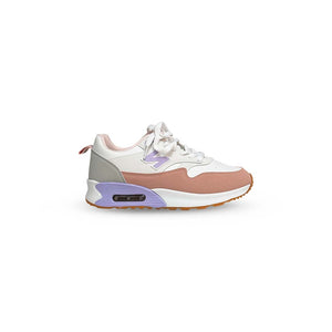 Textured Low-Ankle Sneakers with Lace-Up Closure