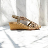 Rhinestone Wedge Heel Sandal