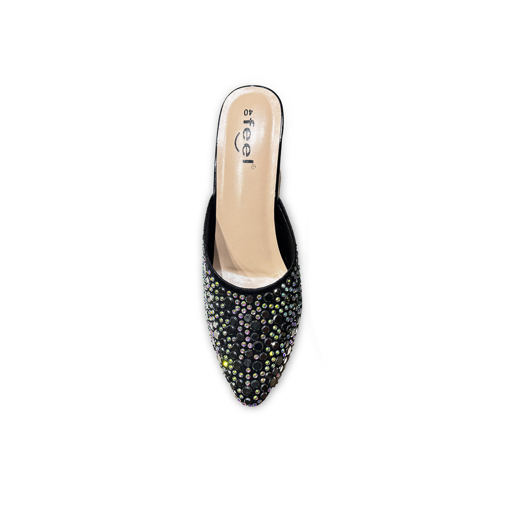Rhinestone Nagra Heel