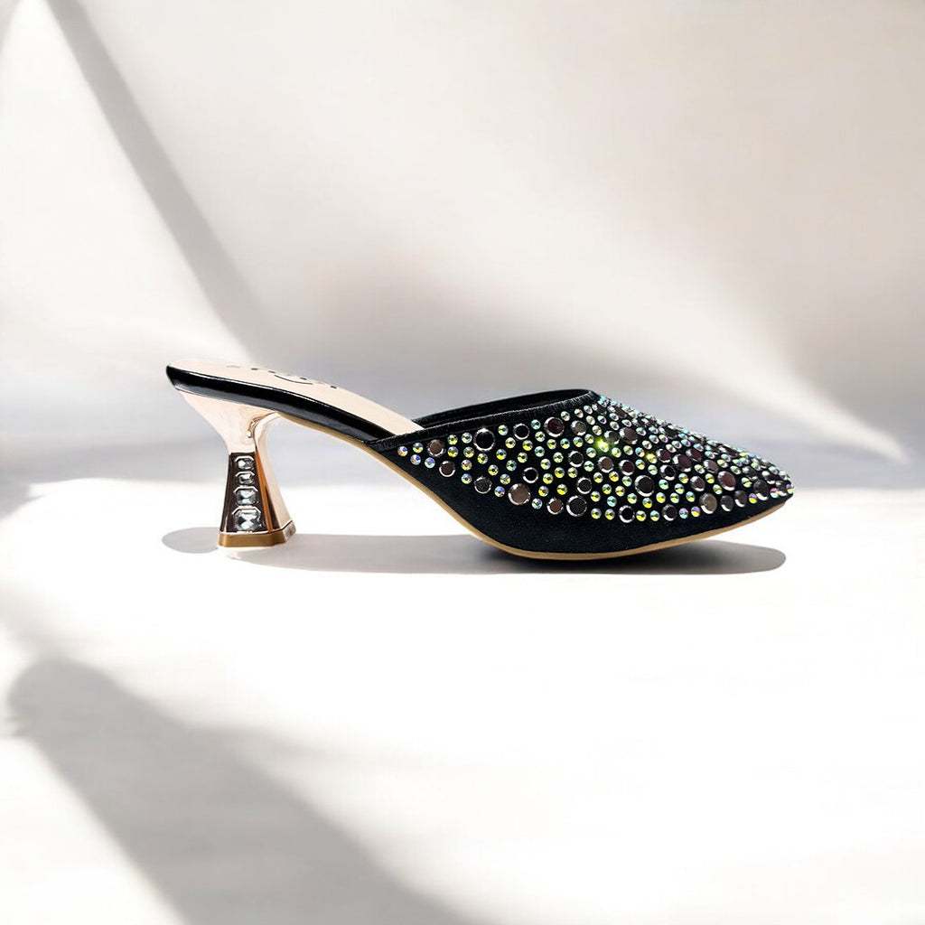 Rhinestone Nagra Heel