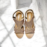 Rhinestone Wedge Heel Sandal