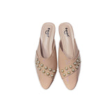 Nagra Semi Heel With Pearls