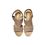 Rhinestone Wedge Heel Sandal