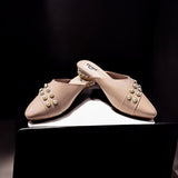 Nagra Semi Heel With Pearls