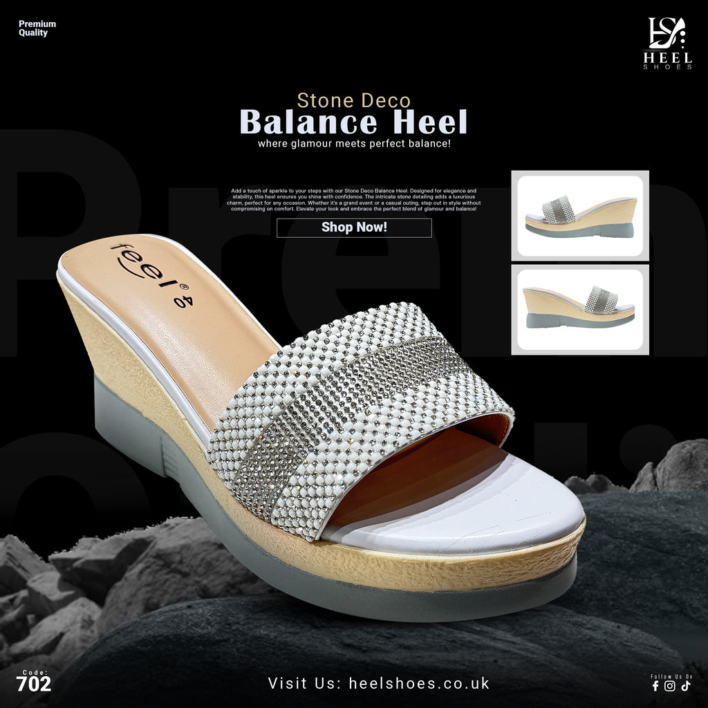 Stone Deco Balance Heel