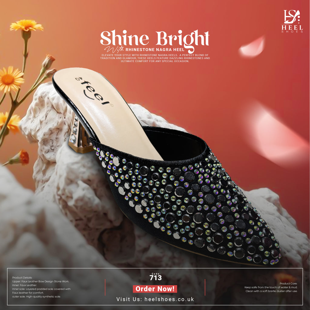 Rhinestone Nagra Heel