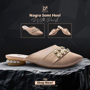 Nagra Semi Heel With Pearls