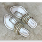 Embellished Toe-Ring Ethnic Flats