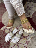 Embellished Toe-Ring Ethnic Flats