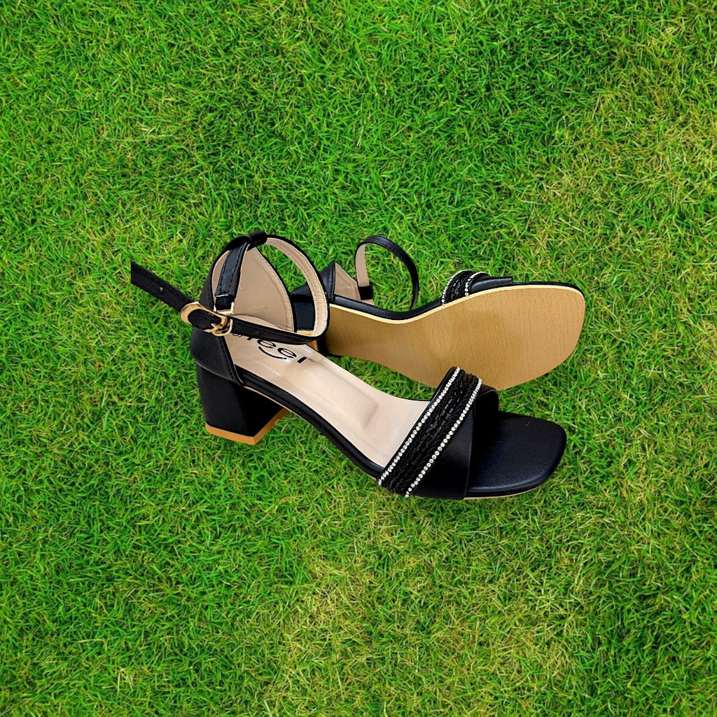 Women Box Heel Ankle Knot