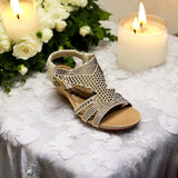 Women Belt Wedge Heel Sandal
