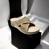 Rhinestone Criss-cross Dr. Sandal
