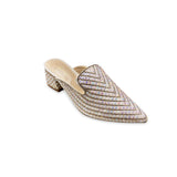 Rhinestone Nagra Semi Box Heel