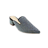 Rhinestone Nagra Semi Box Heel