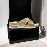 Rhinestone Criss-cross Dr. Sandal