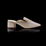 Rhinestone Nagra Semi Box Heel