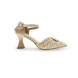 Women Pointed Toe Deco Pencil Heel