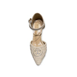 Women Pointed Toe Deco Pencil Heel