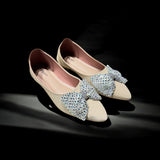 Rhinestone Bow Pumps