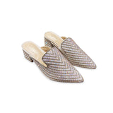 Rhinestone Nagra Semi Box Heel