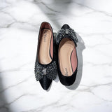Rhinestone Bow Pumps