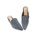 Rhinestone Nagra Semi Box Heel