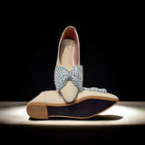 Rhinestone Bow Pumps