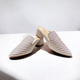 Rhinestone Nagra Semi Box Heel