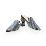 Rhinestone Nagra Semi Box Heel