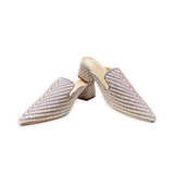 Rhinestone Nagra Semi Box Heel