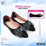 Rhinestone Bow Pumps