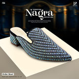 Rhinestone Nagra Semi Box Heel