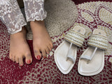 Embellished Toe-Ring Ethnic Flats