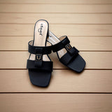 Two Strap Box Heel