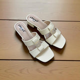 Two Strap Box Heel