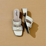Two Strap Box Heel