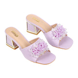 PEARL DECOR  BLOCK HEEL