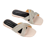 REHINESTONE FLAT SANDAL