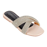 REHINESTONE FLAT SANDAL